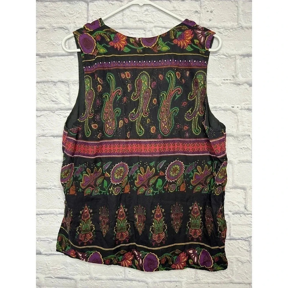 Vintage 90s Spellbound paisley/floral print Vest size L. - Picture 3 of 5